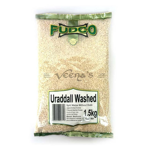 Fudco Urad Dall Washed 1.5KG - veenas.com
