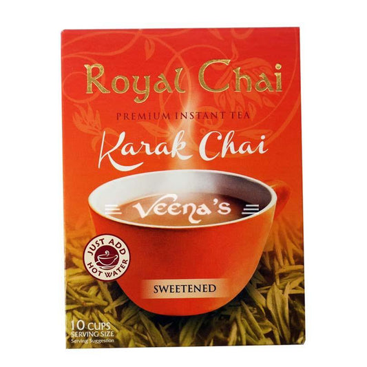 Royal Chai Karak Sweetened 10's 220g - veenas.com