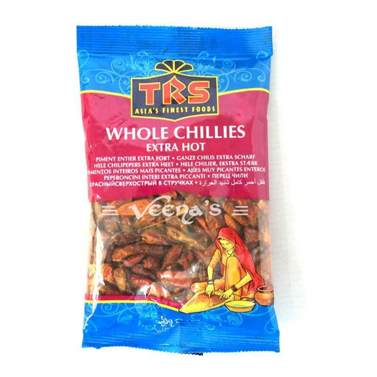 TRS Chillies Whole Ex Hot 50g - veenas.com