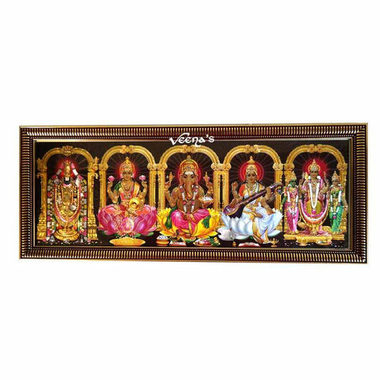 Hindu God Photo Frame 5cmX12cm (5 Gods) - veenas.com