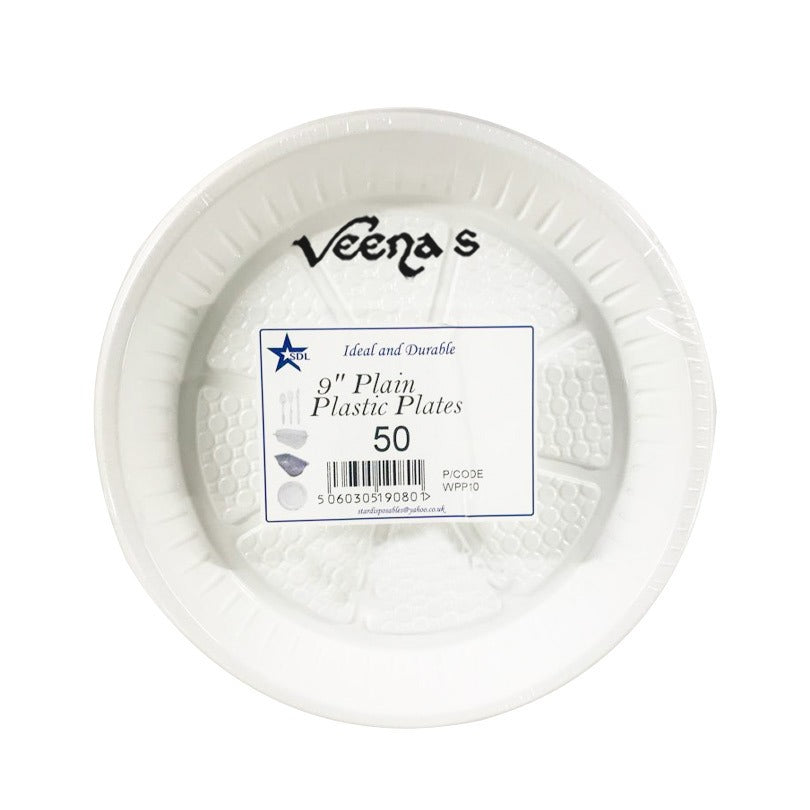 SdL 9"x50 Plain Plastic Plates  (WPP10)
