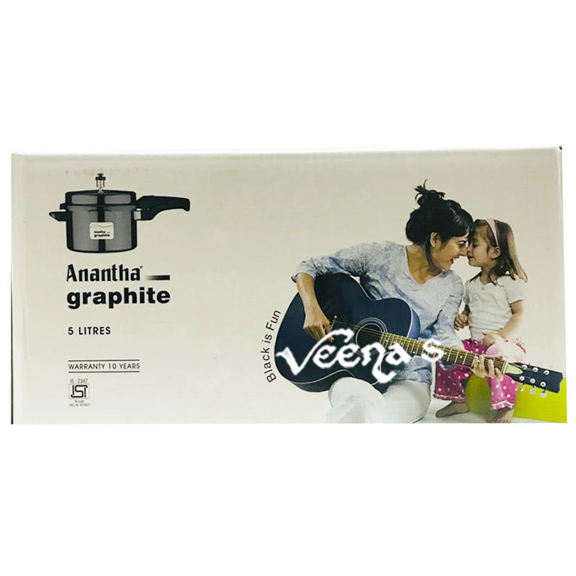 Buy Anantha Graphite Pressure Cooker 5L at Veenas.com - Online Indian Grocery Store UK
