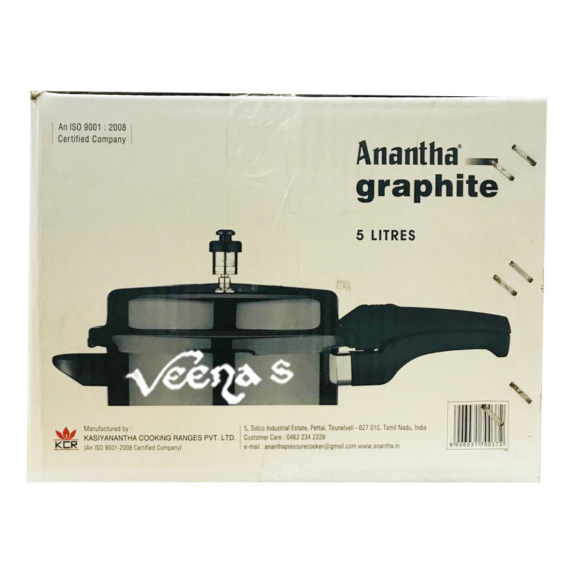 Buy Anantha Graphite Pressure Cooker 5L at Veenas.com - Online Indian Grocery Store UK