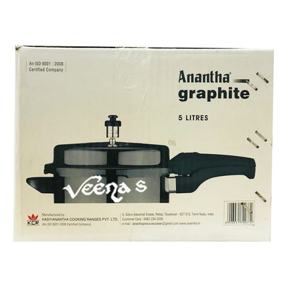 Buy Anantha Graphite Pressure Cooker 5L at Veenas.com - Online Indian Grocery Store UK