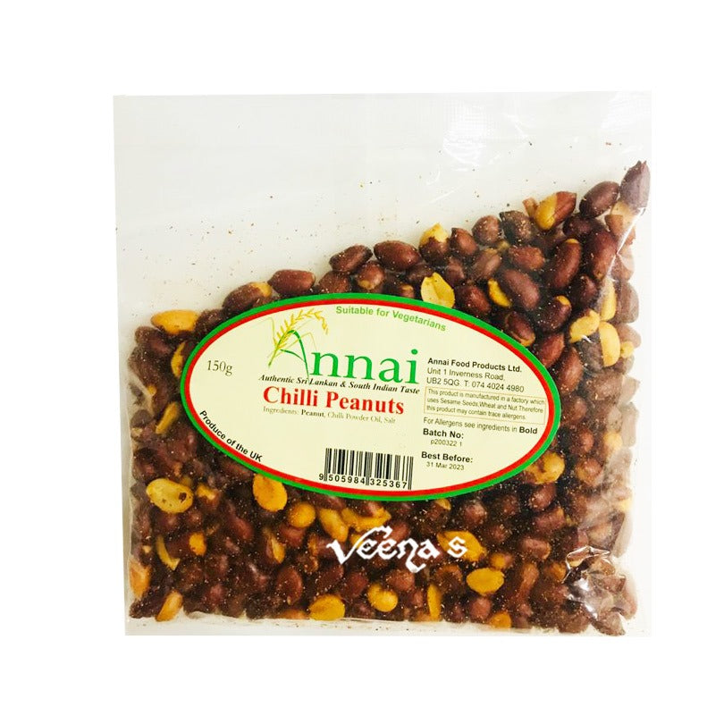 Buy Annai Chilli Peanuts 150g at Veenas.com - Online Indian Grocery Store UK