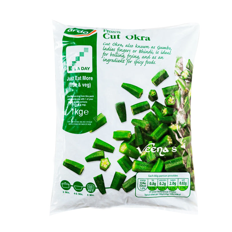 Buy Ardo Okra Cut 1kg at Veenas.com - Online Indian Grocery Store UK