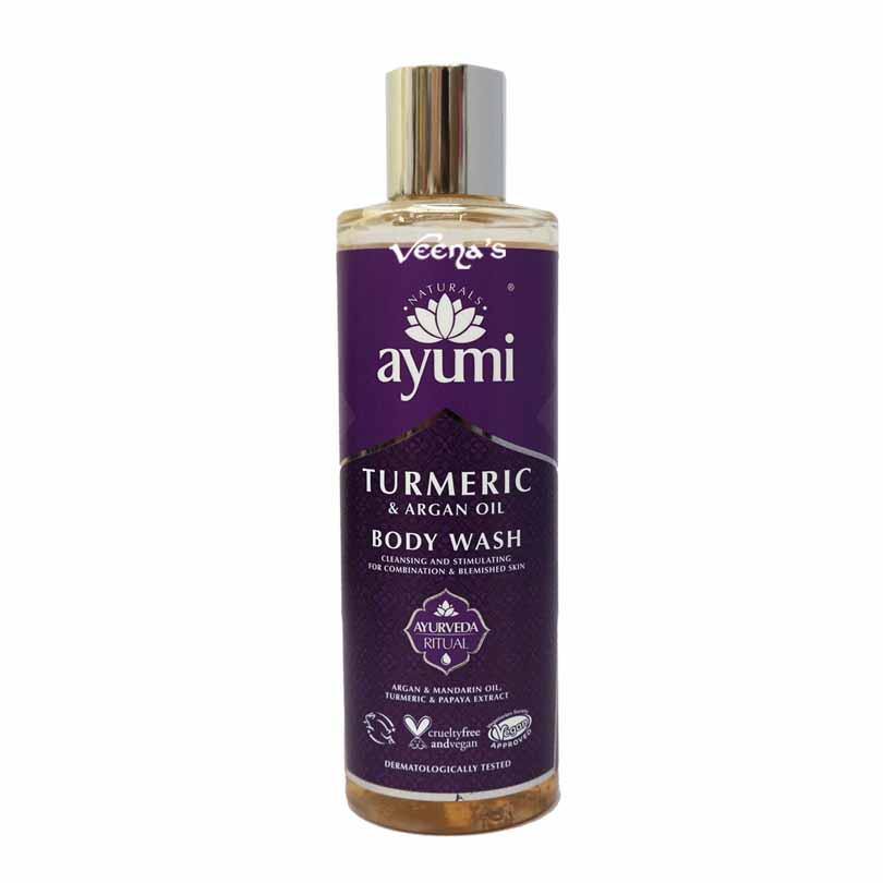 Buy Ayumi Turmeric & Argan Oil Body Wash 250ml at Veenas.com - Online Indian Grocery Store UK