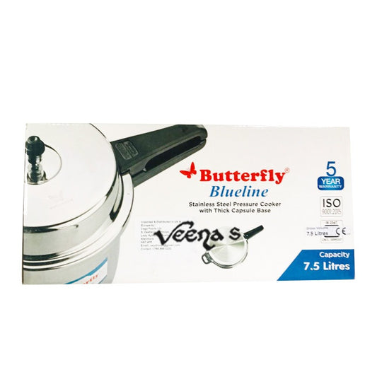 Butterfly Blueline Stainless Steel Pressure Cooker 7.5Litres