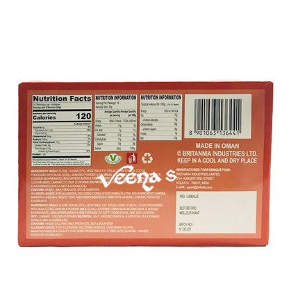 Buy Britannia Bourbon Cream Treat Biscuits 400g at Veenas.com - Online Indian Grocery Store UK