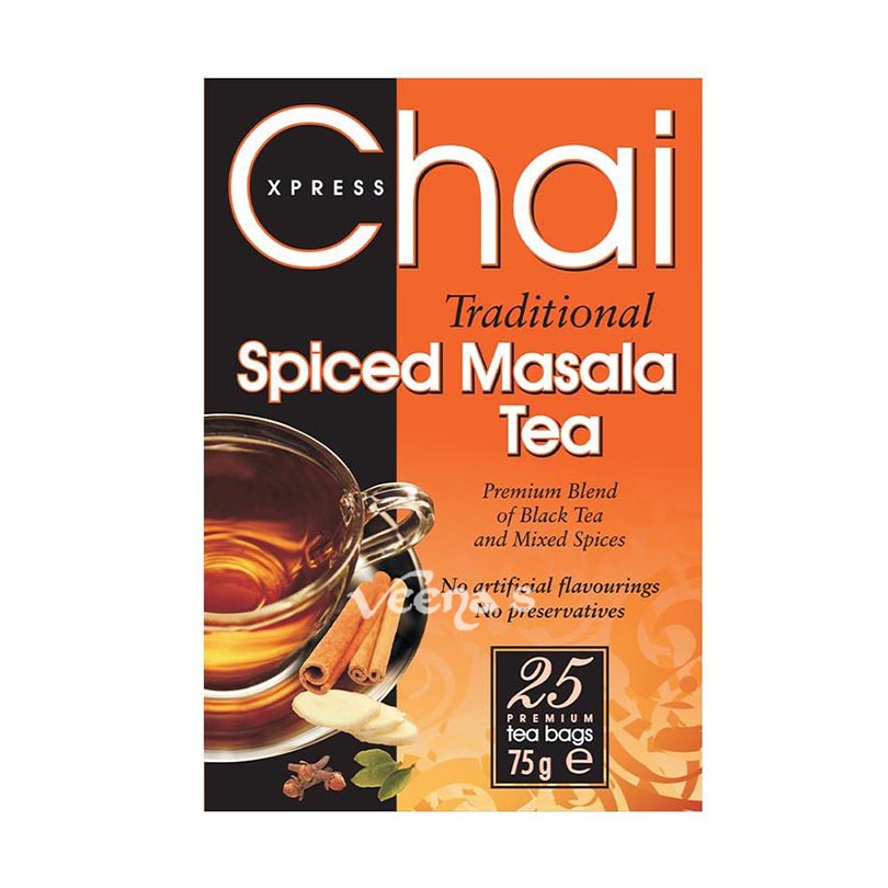 Buy Chai Spiced Masala 25 Tea Bags at Veenas.com - Online Indian Grocery Store UK