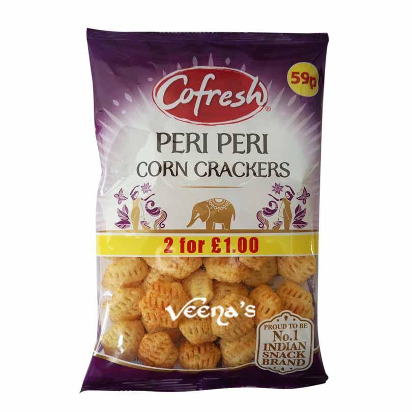 Buy Cofresh Peri Peri Corn Crackers 70g at Veenas.com - Online Indian Grocery Store UK