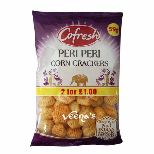 Buy Cofresh Peri Peri Corn Crackers 70g at Veenas.com - Online Indian Grocery Store UK