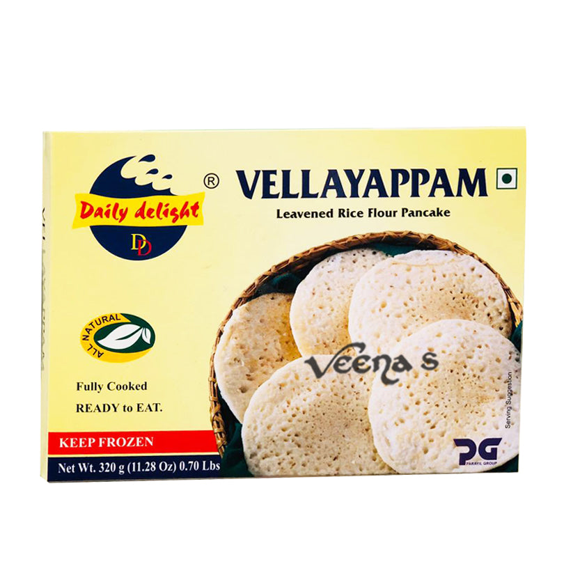 Buy Daily Delight Vellayappam Leavened Rice Flour Pancake 320g at Veenas.com - Online Indian Grocery Store UK