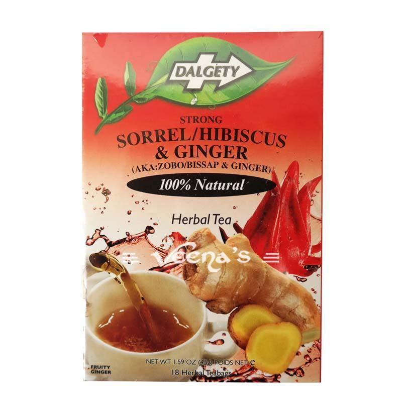 Buy Dalgety Sorrel (Hibiscus) & Ginger Tea 40g at Veenas.com - Online Indian Grocery Store UK