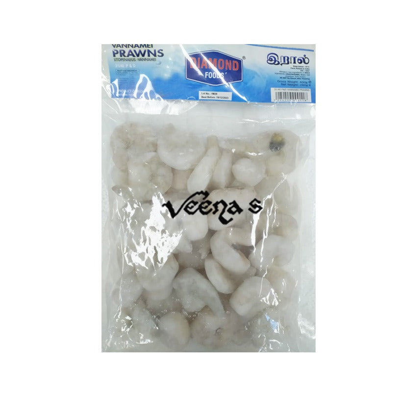 Buy Diamond Prawns 31/40 P&D Peeled 400g at Veenas.com - Online Indian Grocery Store UK