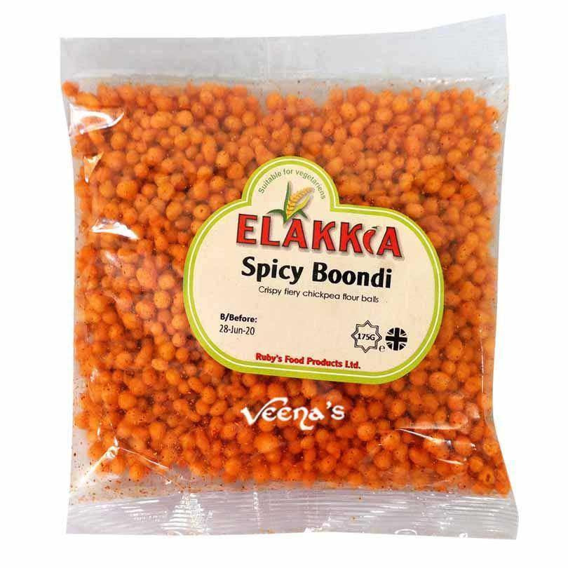 Buy Elakkia Spicy Boondi 175g at Veenas.com - Online Indian Grocery Store UK