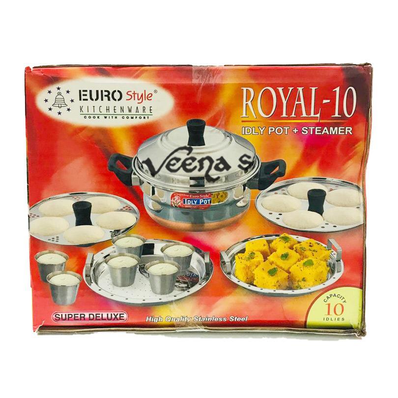 Buy Euro Style Idly Pot +Steamer 10's at Veenas.com - Online Indian Grocery Store UK