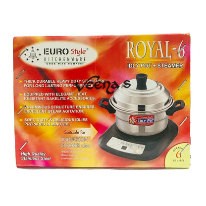 Euro Style Idly Pot +Steamer 6's