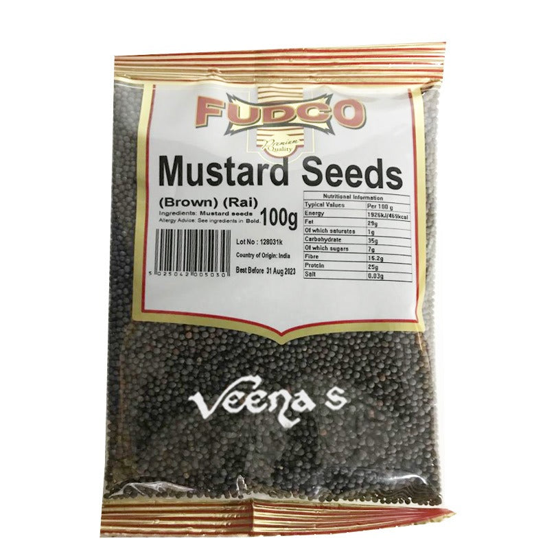 Buy Fudco Brown Mustard Seeds Rai 100G Online UK Online Indian