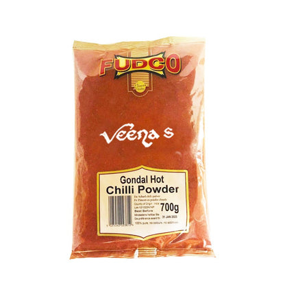 Buy Fudco Gondal Hot Chilli Powder 700g at Veenas.com - Online Indian Grocery Store UK