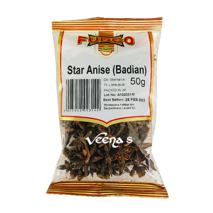 Buy Fudco Badian Star Aniseed 50g at Veenas.com - Online Indian Grocery Store UK
