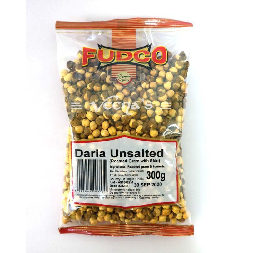 Buy Fudco Daria Unsalted With Skin (Roasted Gram) 300g at Veenas.com - Online Indian Grocery Store UK