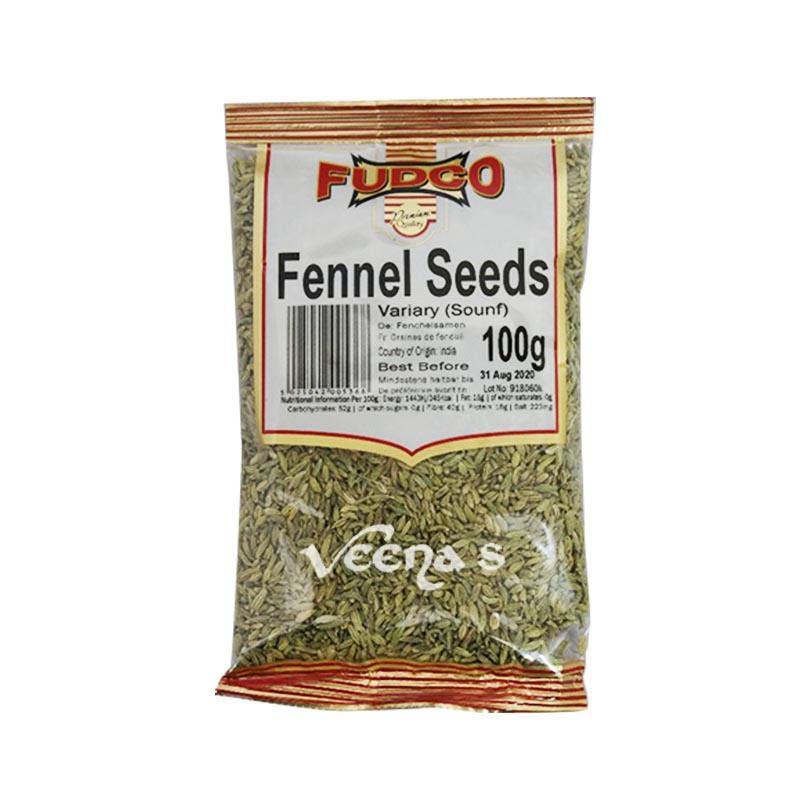 Buy Fudco Fennel Seeds (Variary Sounf) 100g at Veenas.com - Online Indian Grocery Store UK