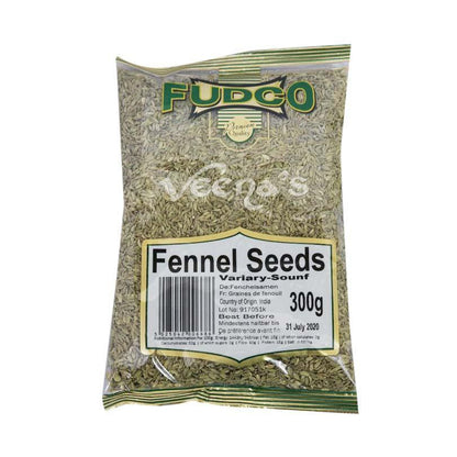 Buy Fudco Fennel Seeds (Variary Sounf) 300g at Veenas.com - Online Indian Grocery Store UK
