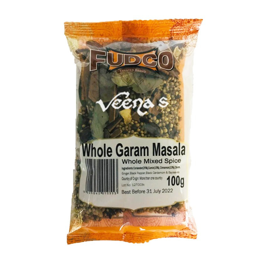 Buy Fudco Whole Garam Masala 100g at Veenas.com - Online Indian Grocery Store UK