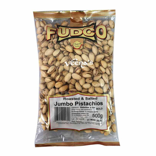 Buy Fudco Jumbo Pistachios (Roasted & Salted) 500g at Veenas.com - Online Indian Grocery Store UK