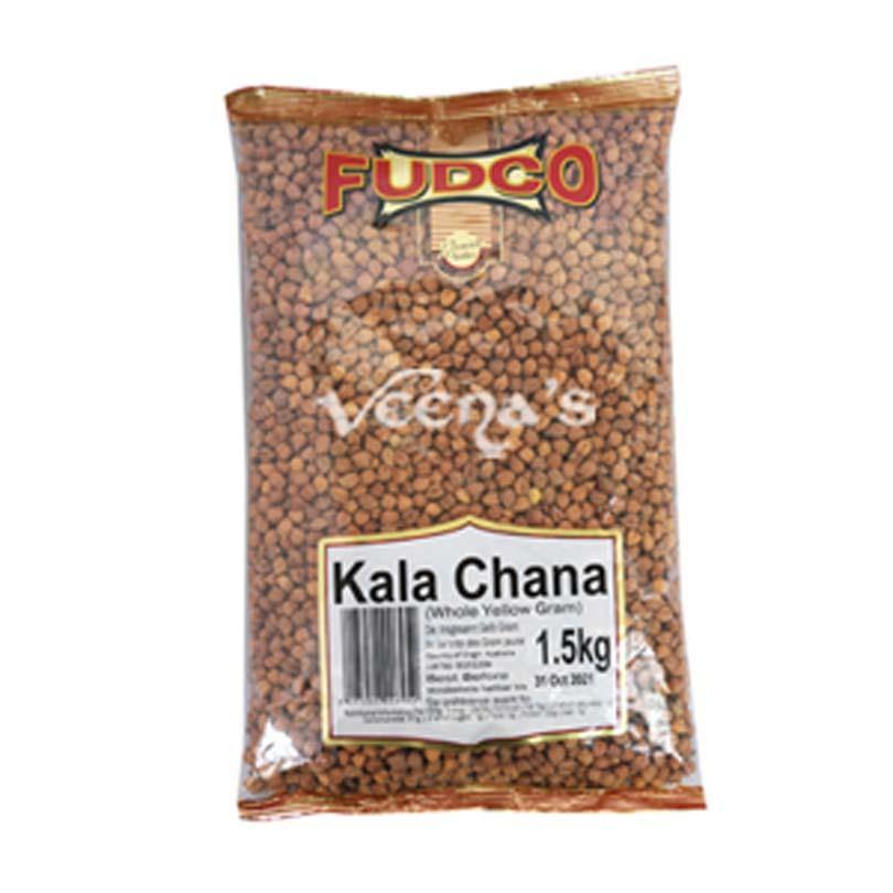Buy Fudco Kala Chana (Whole Yellow Gram) 1.5kg at Veenas.com - Online Indian Grocery Store UK
