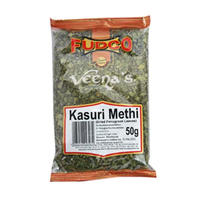 Buy Fudco Kasuri Methi (Dried Fenugreek Leaves) 50g at Veenas.com - Online Indian Grocery Store UK
