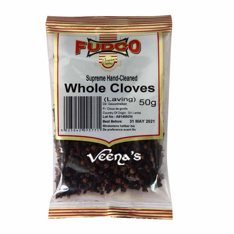 Buy Fudco Cloves Whole 50g at Veenas.com - Online Indian Grocery Store UK
