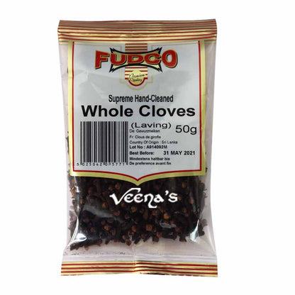 Buy Fudco Cloves Whole 50g at Veenas.com - Online Indian Grocery Store UK