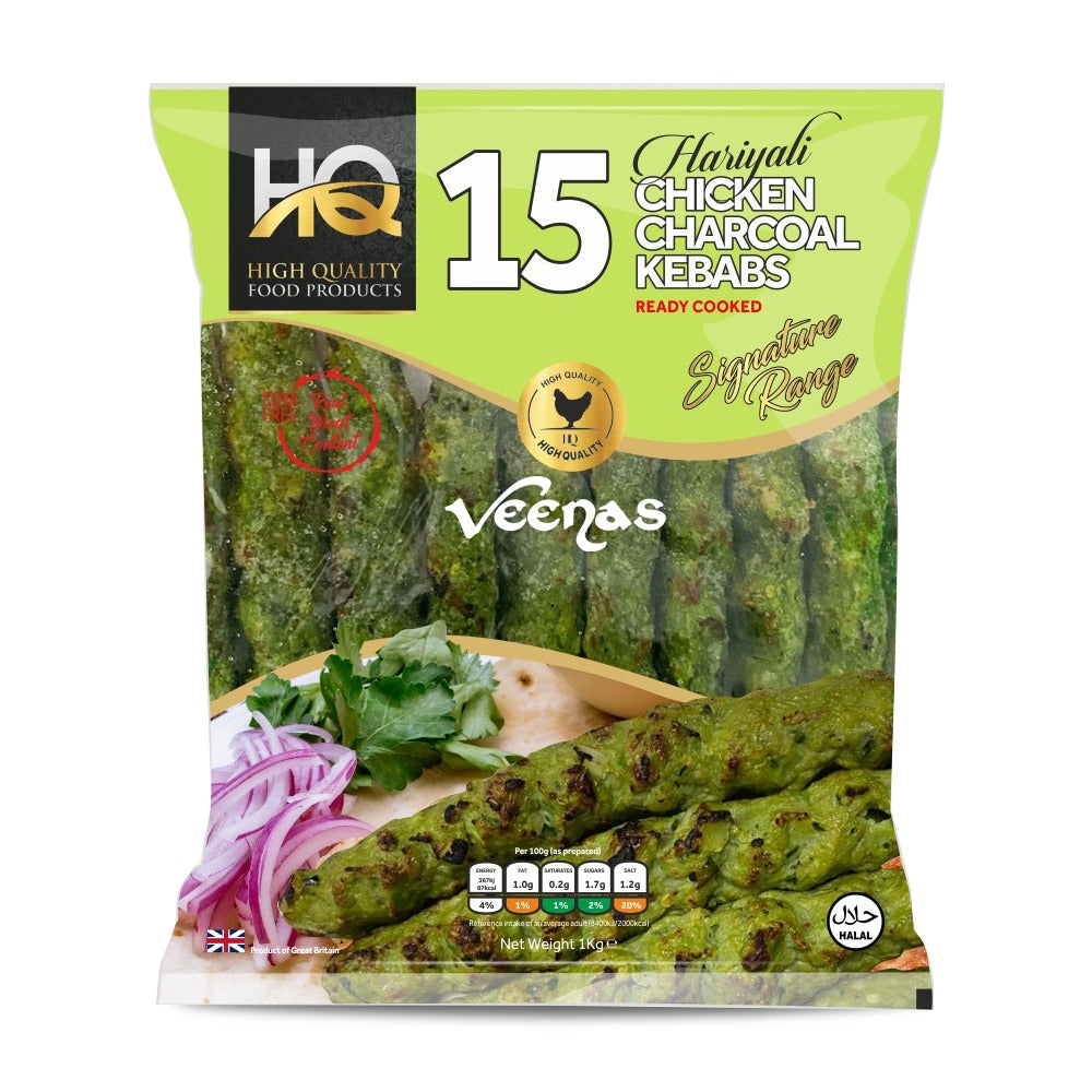 HQ 15 Hariyali Chicken Charcoal Kebabs 1kg