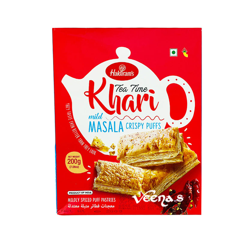 Buy Haldiram's Khari Masala Puffs 200g at Veenas.com - Online Indian Grocery Store UK
