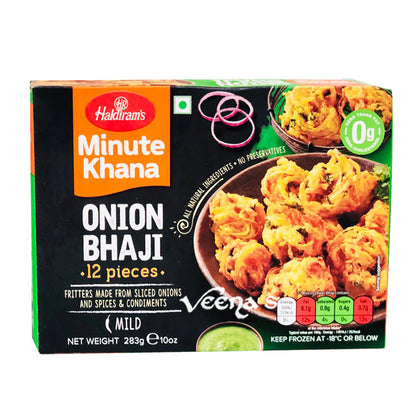 Buy Haldiram's Onion Bhaji (12pcs) 283g  at Veenas.com - Online Indian Grocery Store UK