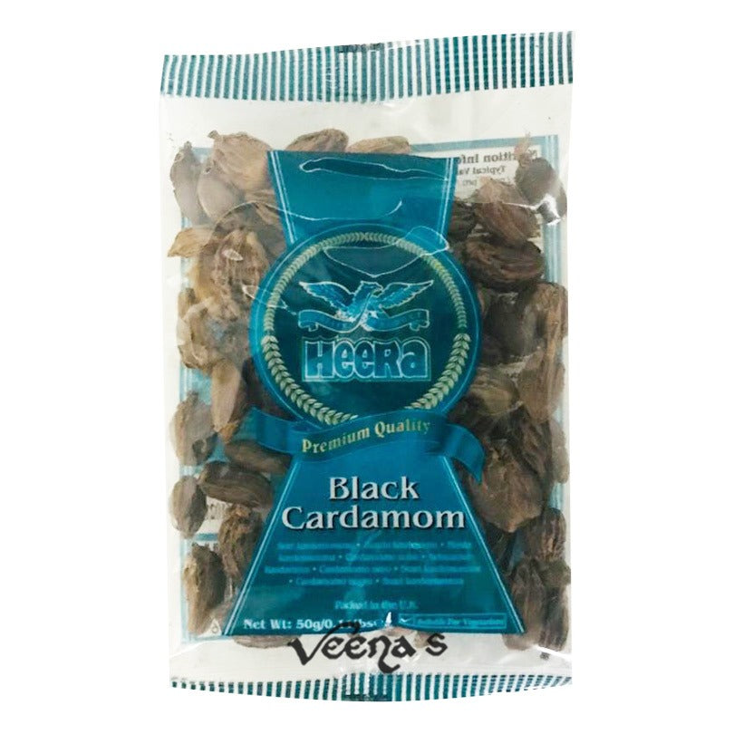 Buy Heera Black Cardamon 50g at Veenas.com - Online Indian Grocery Store UK