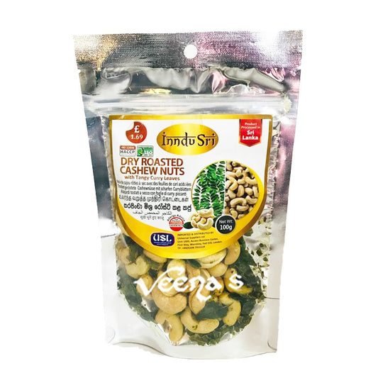 Buy Indu Sri Dry Roasted Cashew Nuts 100g at Veenas.com - Online Indian Grocery Store UK