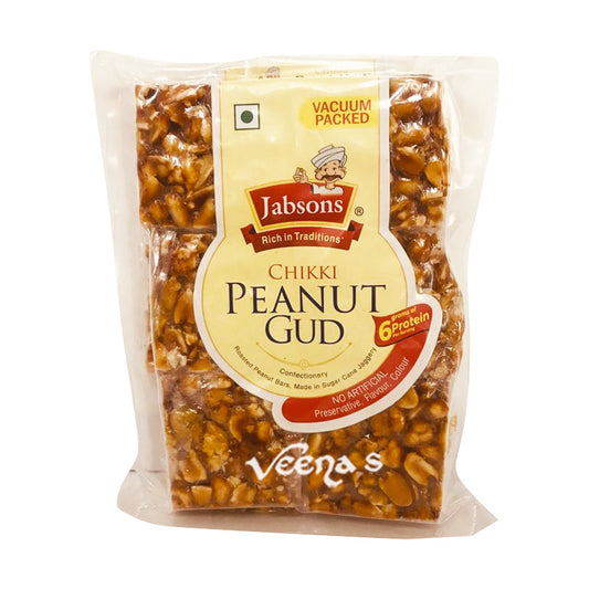 Buy Jabsons Chikki Peanut Gud 240g at Veenas.com - Online Indian Grocery Store UK