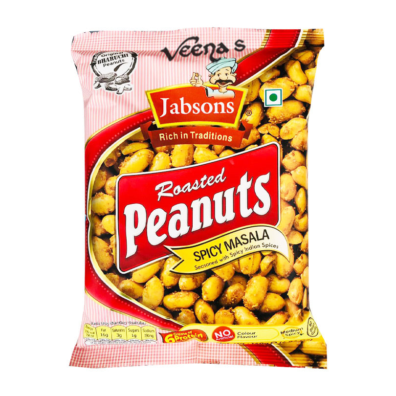 Buy Jabsons Roasted Peanuts Spicy Masala 140g at Veenas.com - Online Indian Grocery Store UK