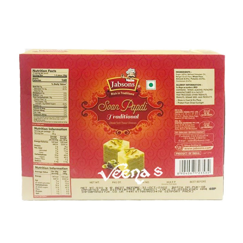 Buy Jabsons Soan Papdi 500g at Veenas.com - Online Indian Grocery Store UK