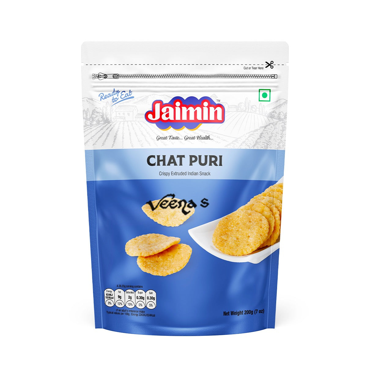 Buy Jaimin Chat Puri 200g at Veenas.com - Online Indian Grocery Store UK