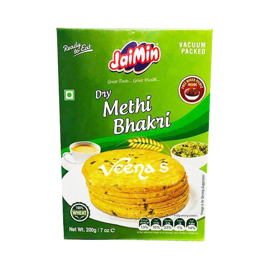 Buy Jaimin Dry Methi Bhakri 200g at Veenas.com - Online Indian Grocery Store UK