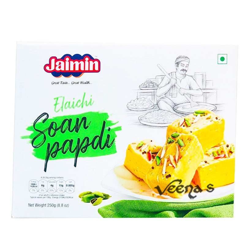 Buy Jaimin Elaichi Soan Papdi 250g at Veenas.com - Online Indian Grocery Store UK