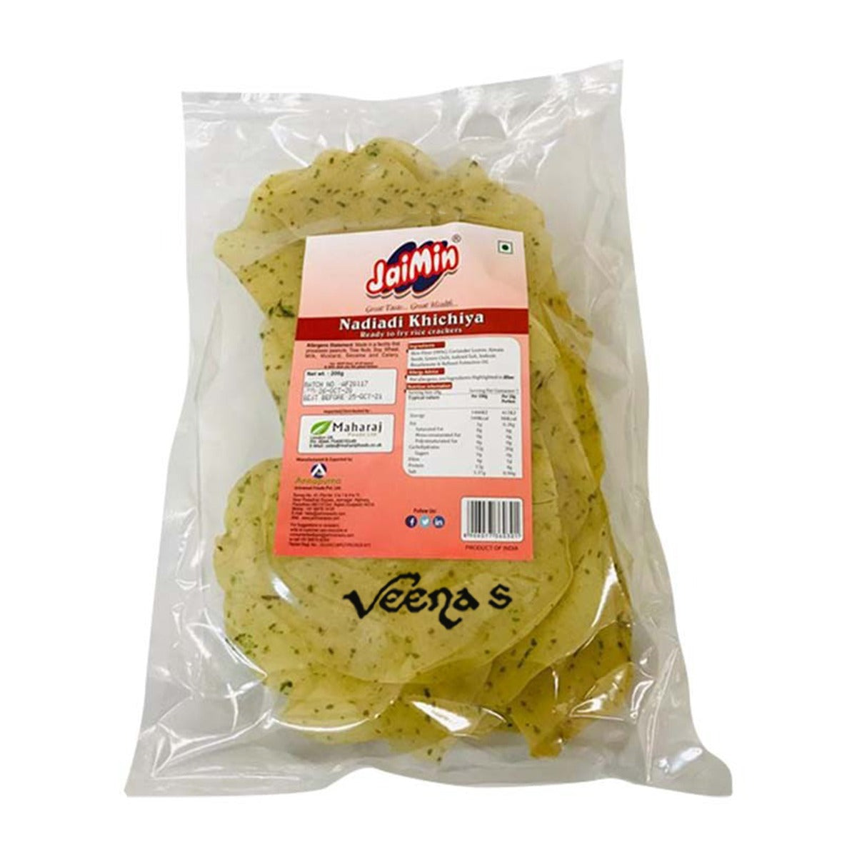 Buy Jaimin Nadiadi Khichiya 200g at Veenas.com - Online Indian Grocery Store UK