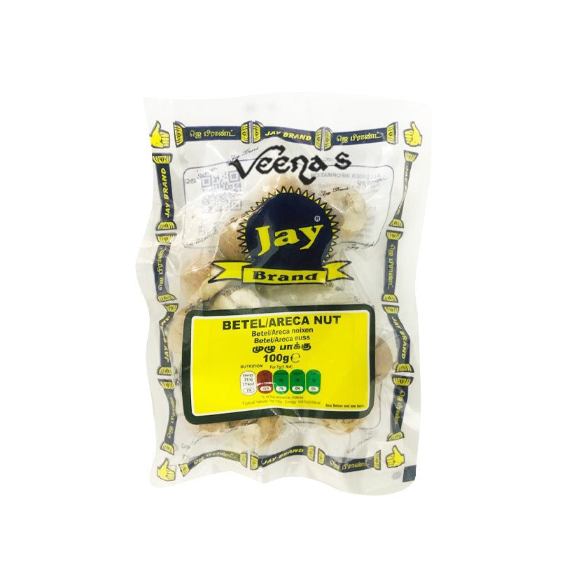 Buy Jay Brand Betel (Areca) Nut Whole 100g at Veenas.com - Online Indian Grocery Store UK