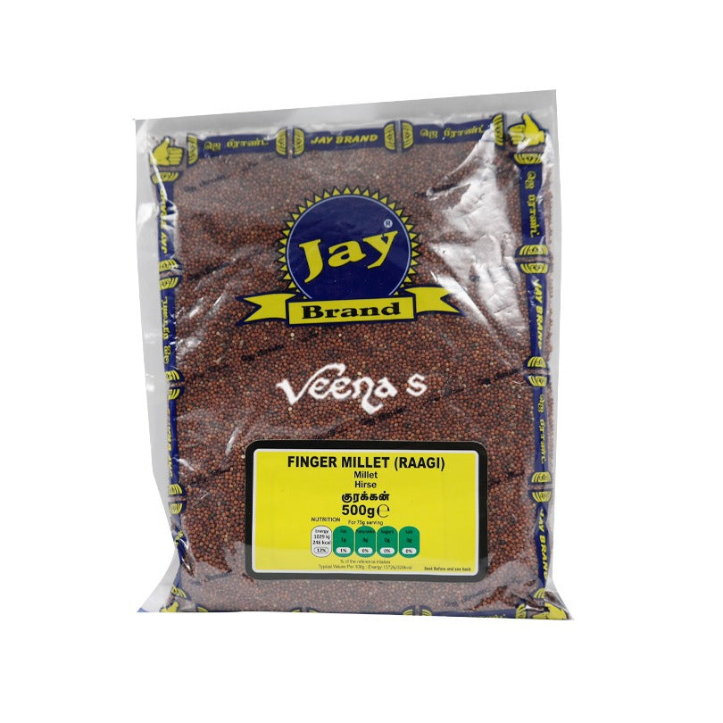Buy Jay Brand Finger Millet (Raagi) 500g at Veenas.com - Online Indian Grocery Store UK