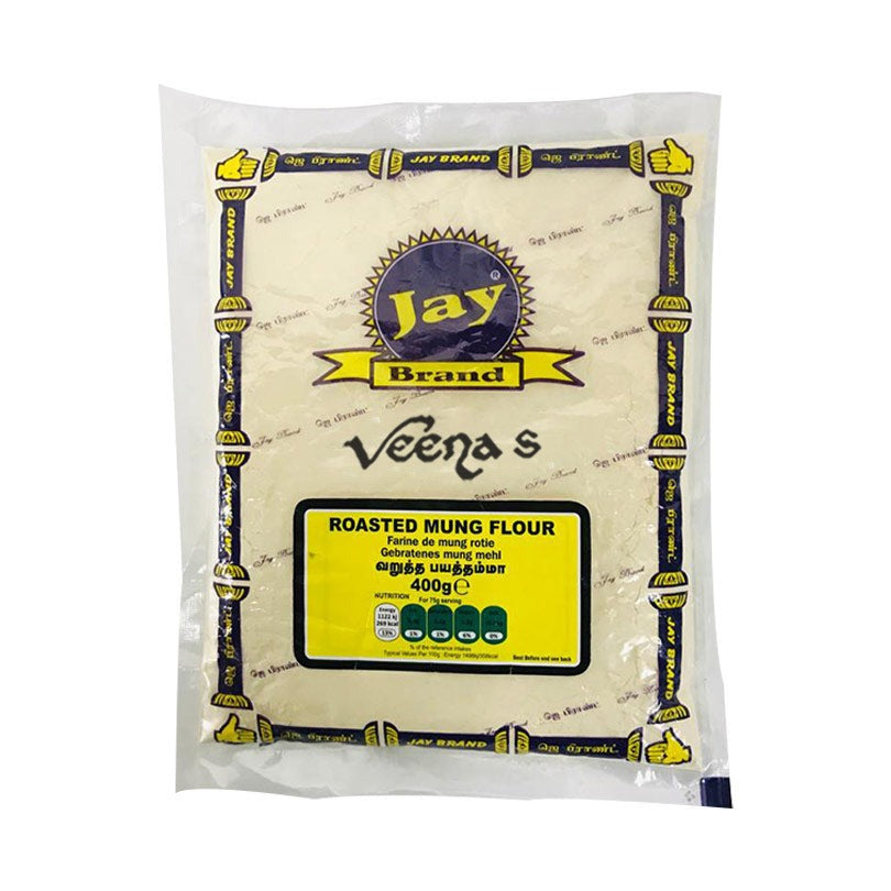 Buy Jay Brand Roasted Mung Flour 400g at Veenas.com - Online Indian Grocery Store UK