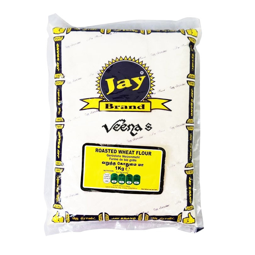 Buy Jay Brand Roasted Wheat Flour 1kg at Veenas.com - Online Indian Grocery Store UK